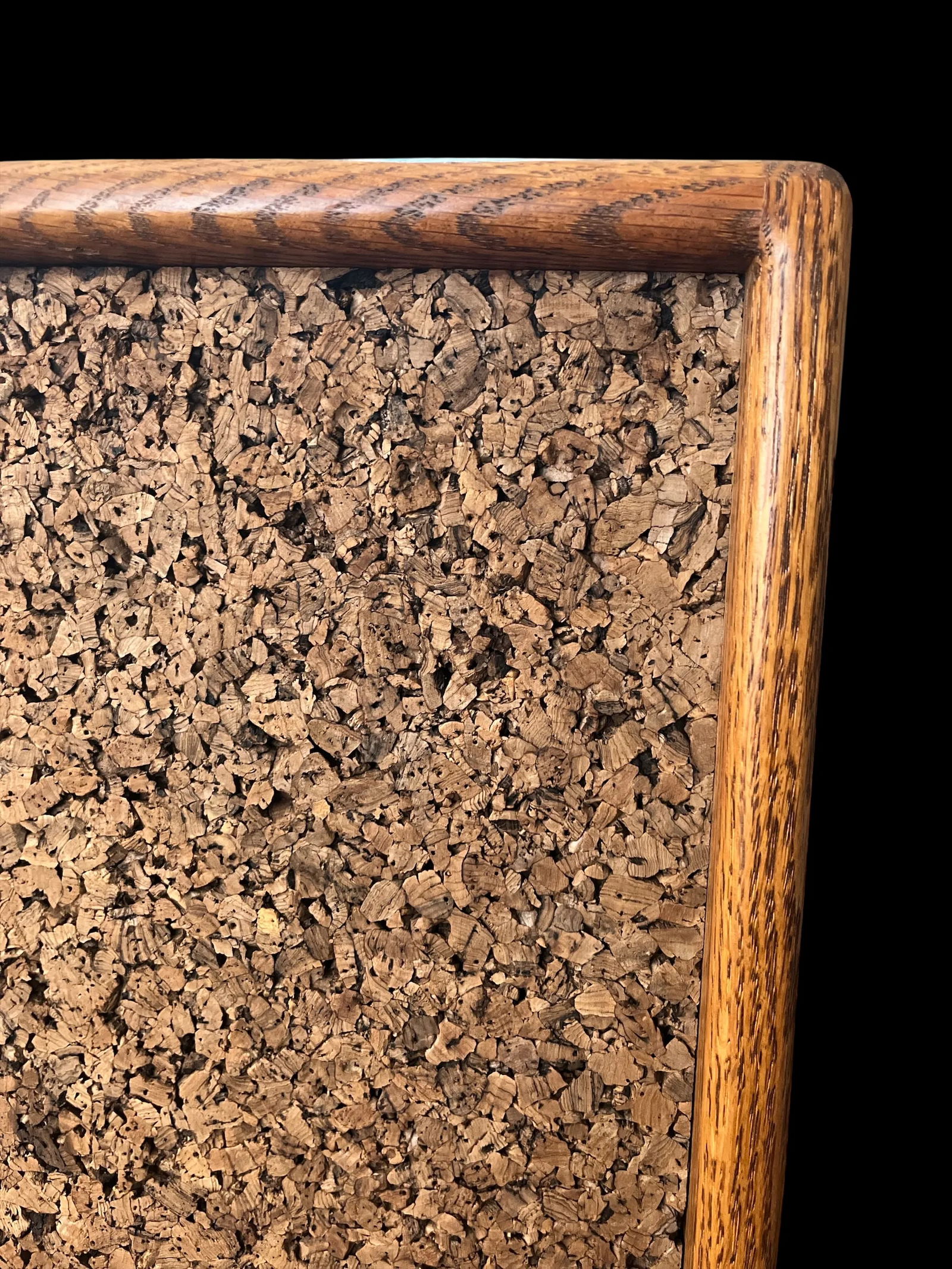 Vintage 1970s Framed Cork Bulletin Board – Solid Oak Frame Vintage Office or Workshop - 4