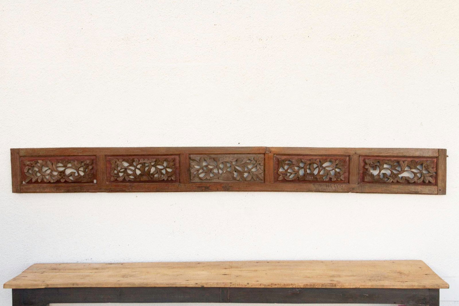 Soul of the Pagoda, Antique Asian Carved Panel - 3