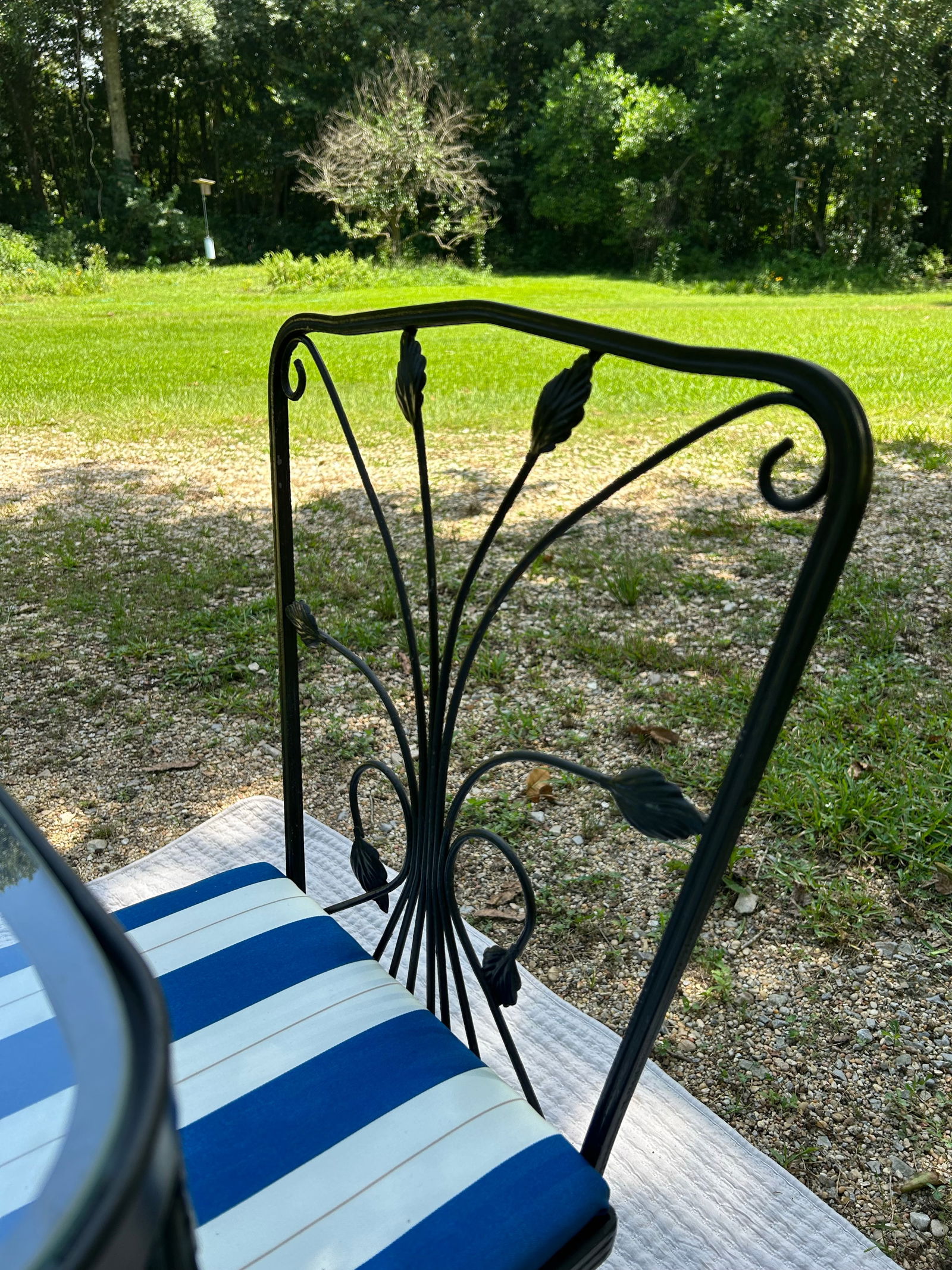 Mid 20th Century Wrought Iron Patio Dining Set Attributed to Salterini - 5