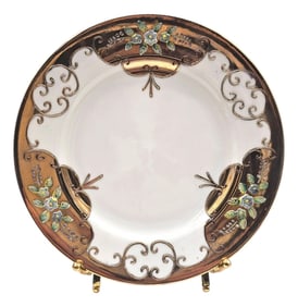 Royal Carlton Hand Painted Salad Plates Set of 4 With 24k Gold Overlay, Japan
