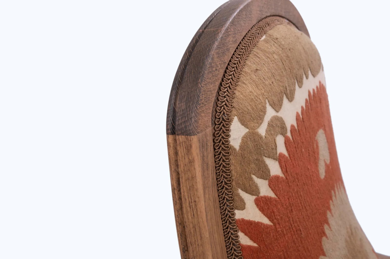 Boho Chic Suzani Embroidered Bergere Chair - 8