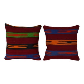 Striped Kilim Pillow - A Pair