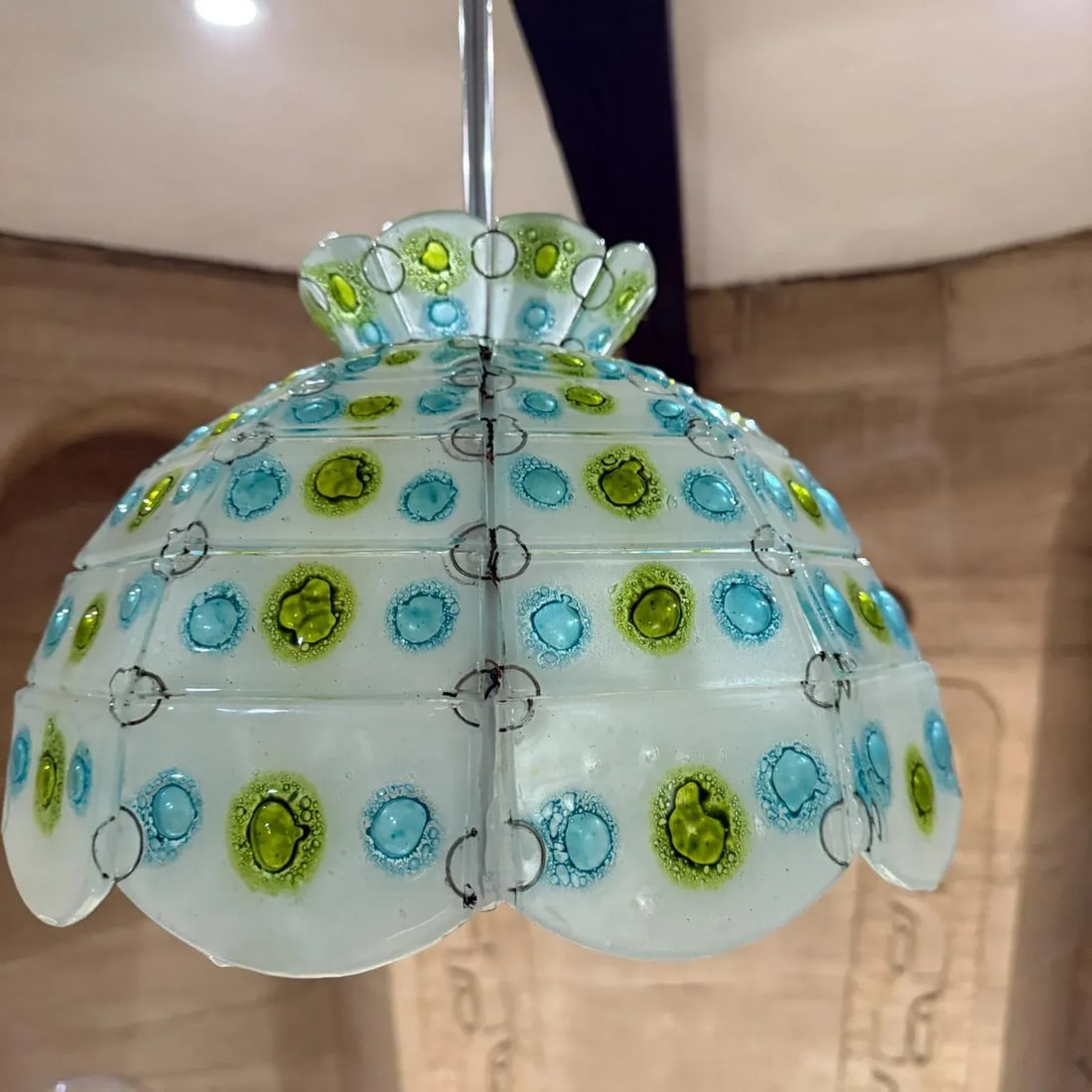 Feliper Delfinger Feders Hand Blown Glass Pendant Mid-Century Mexican Modern - 4