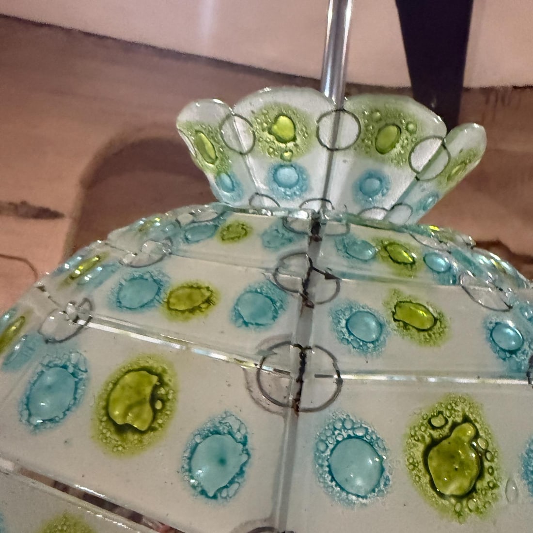 Feliper Delfinger Feders Hand Blown Glass Pendant Mid-Century Mexican Modern - 5