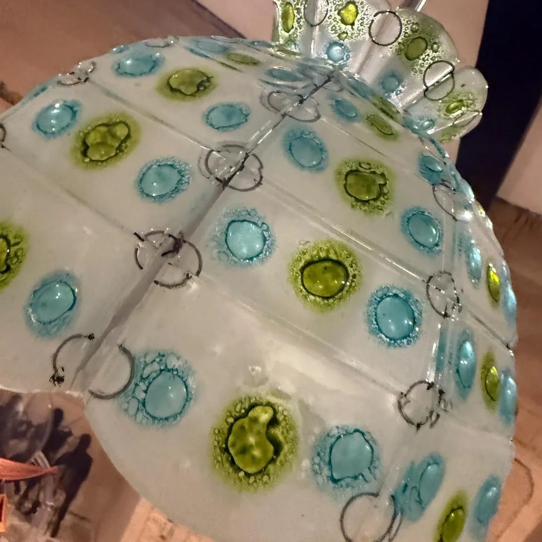 Feliper Delfinger Feders Hand Blown Glass Pendant Mid-Century Mexican Modern - 8