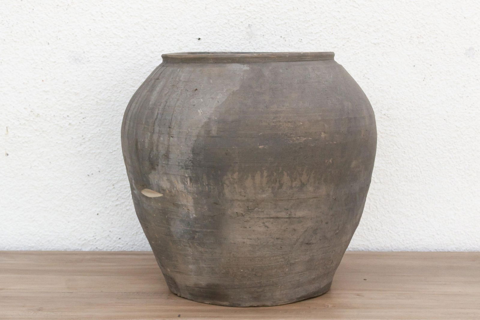 Large Vintage Timeworn Clay Vase - 4