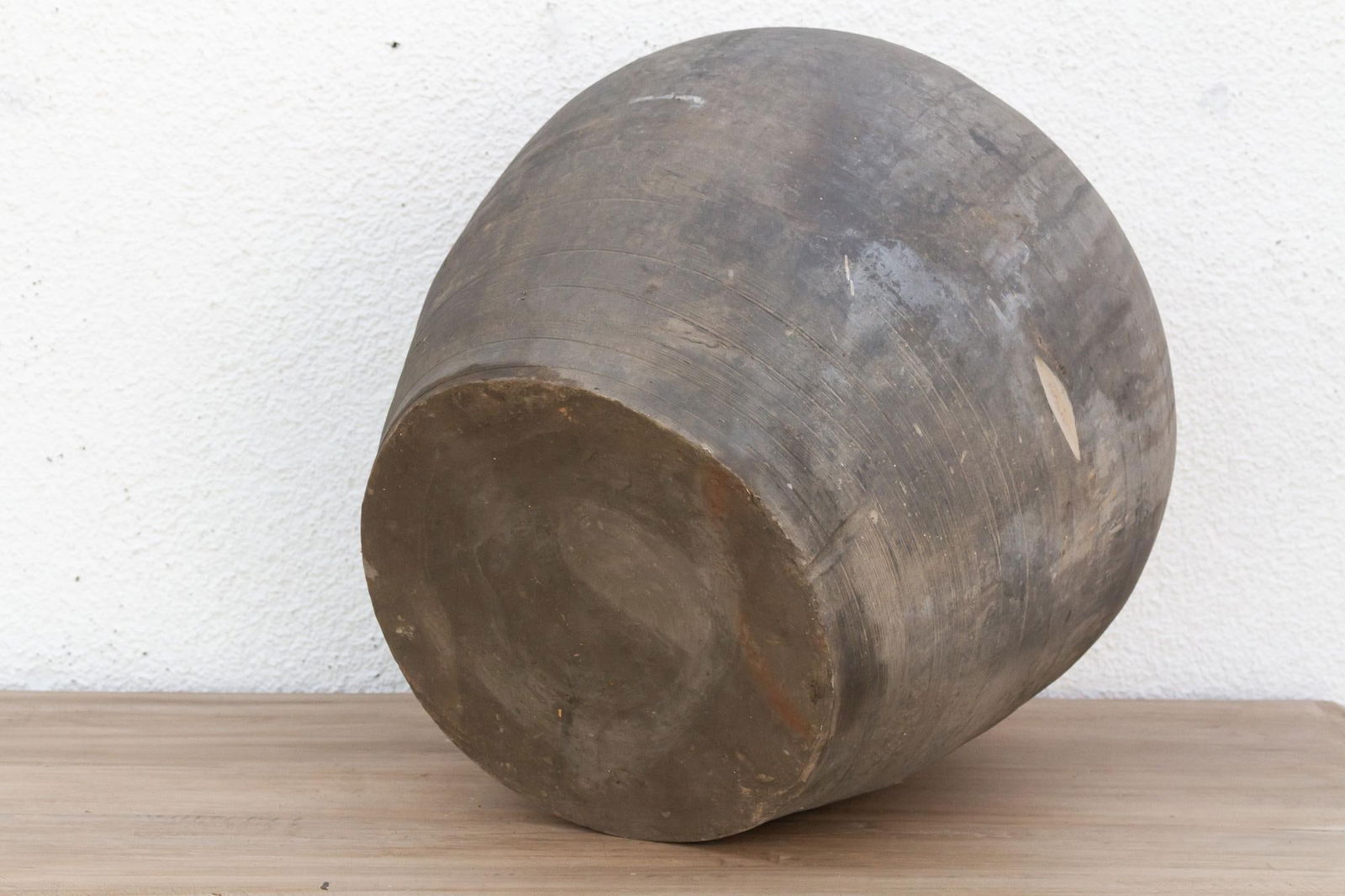 Large Vintage Timeworn Clay Vase - 5