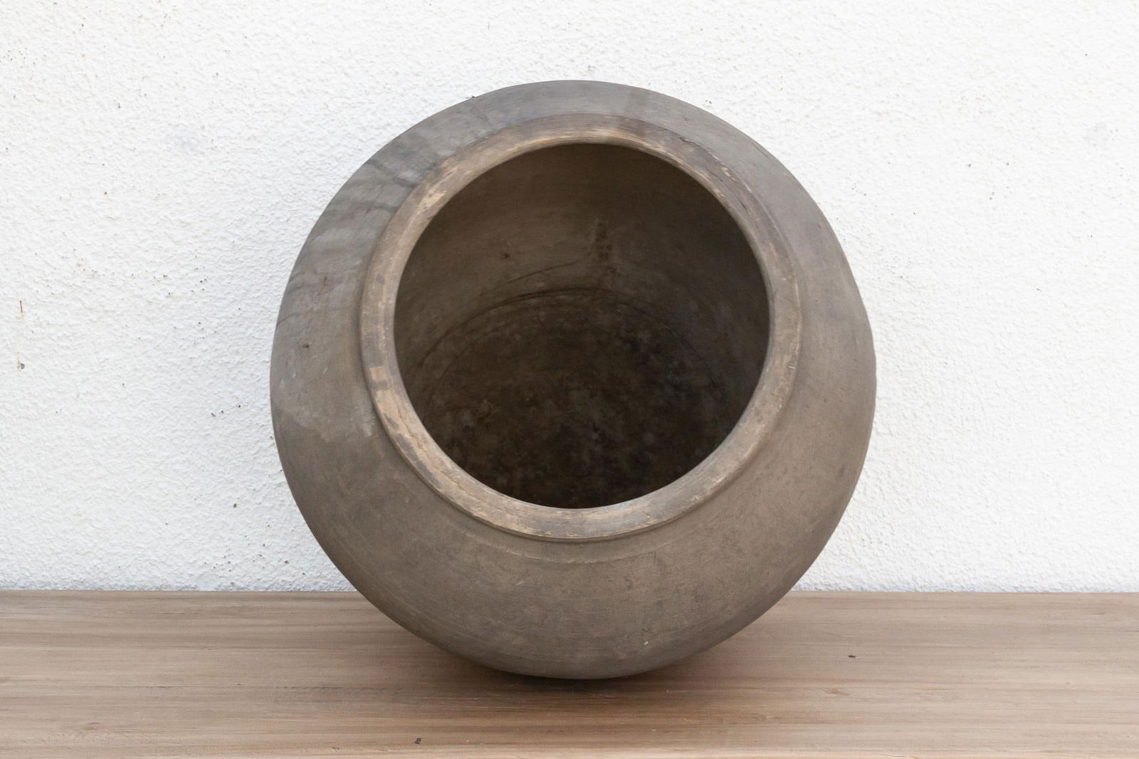 Large Vintage Timeworn Clay Vase - 7