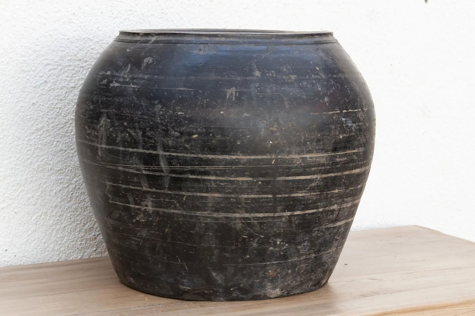 Blackened Earth Clay Urn - 7