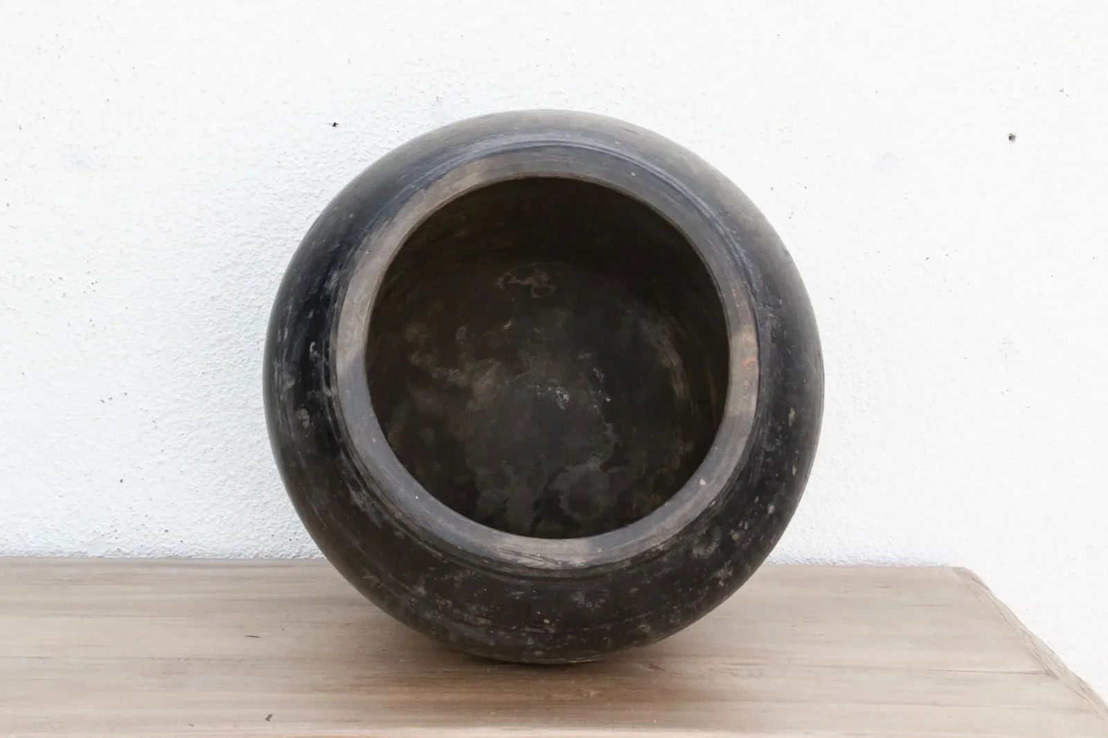 Blackened Earth Clay Urn - 8