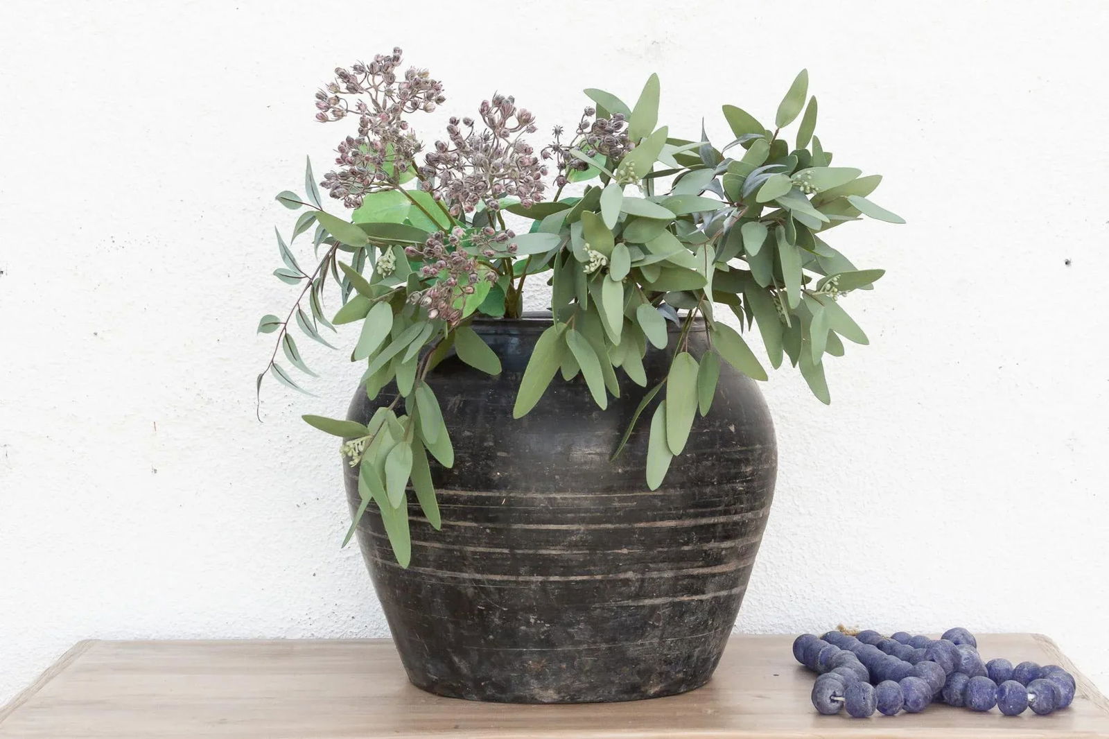 Blackened Earth Clay Urn - 9