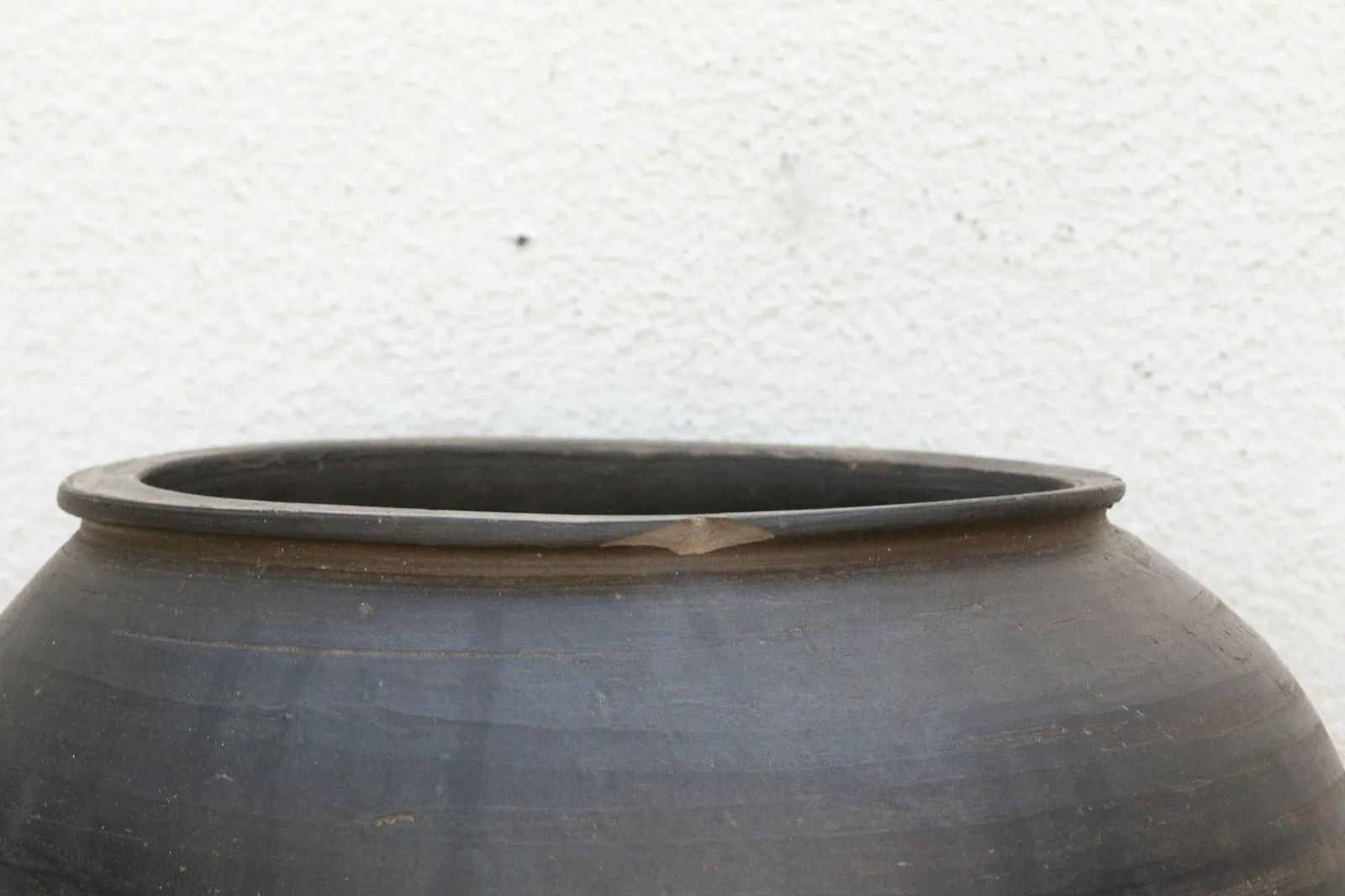 Large Vintage Timeworn Clay Vessel - 6