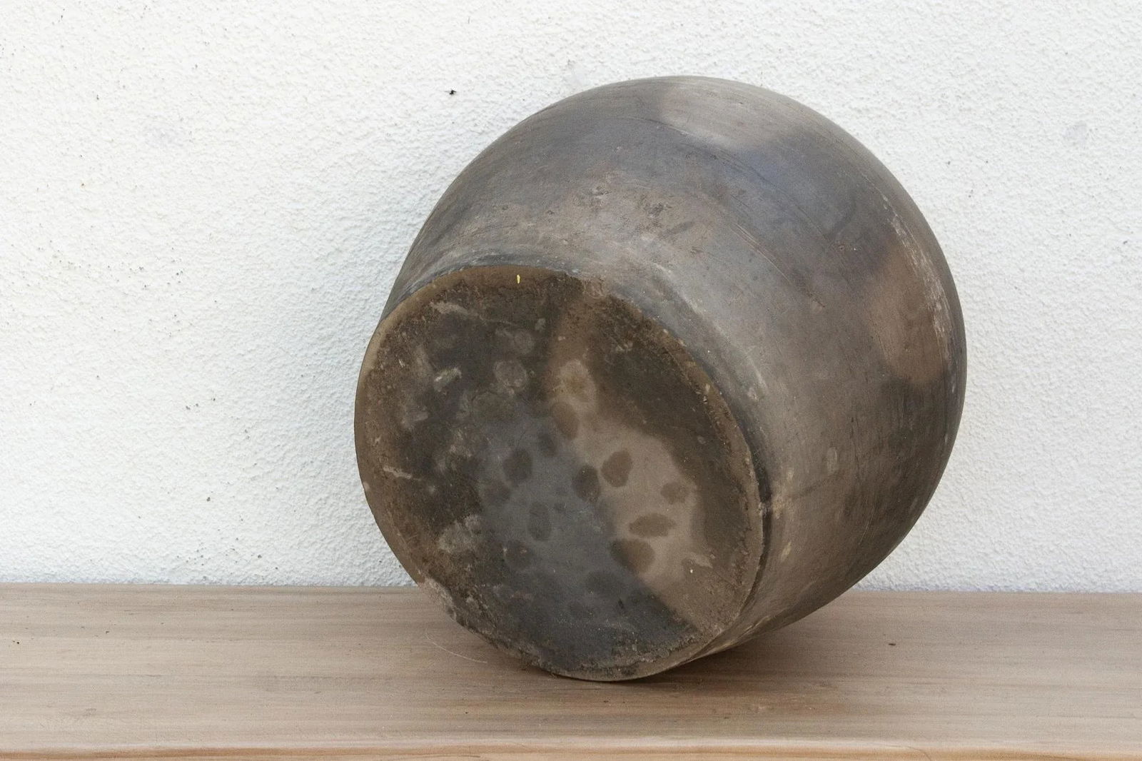 Large Vintage Timeworn Clay Vessel - 8