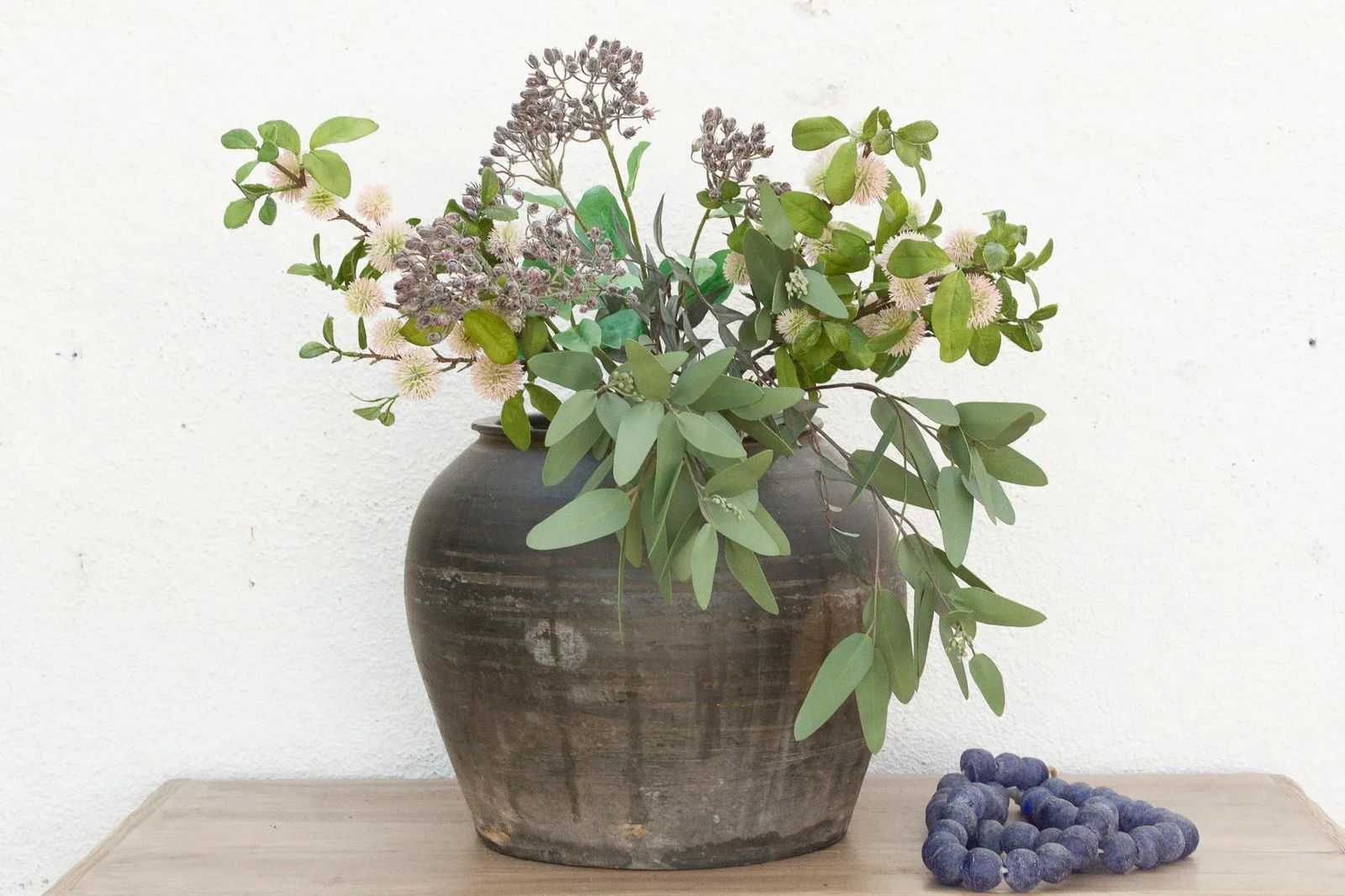 Large Vintage Timeworn Clay Vessel - 9