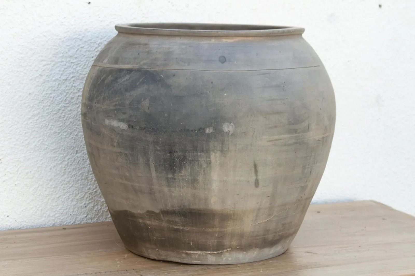 Vintage Clay Charcoal Urn - 3