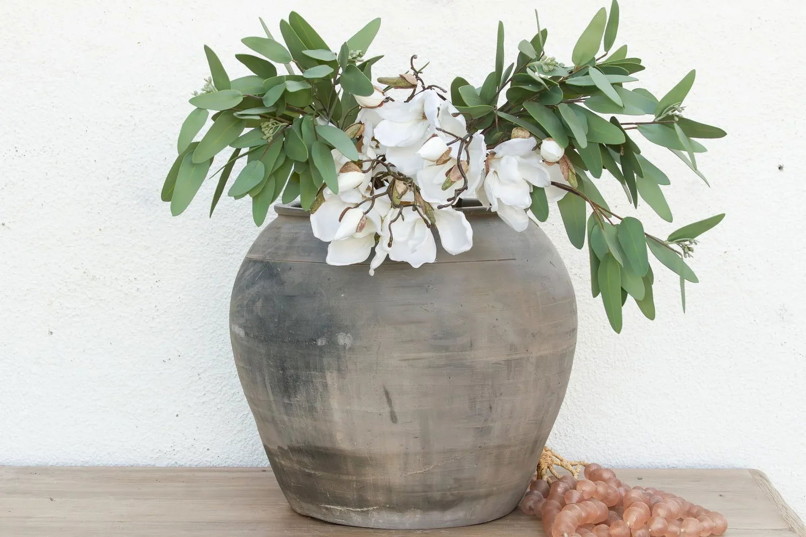 Vintage Clay Charcoal Urn - 9