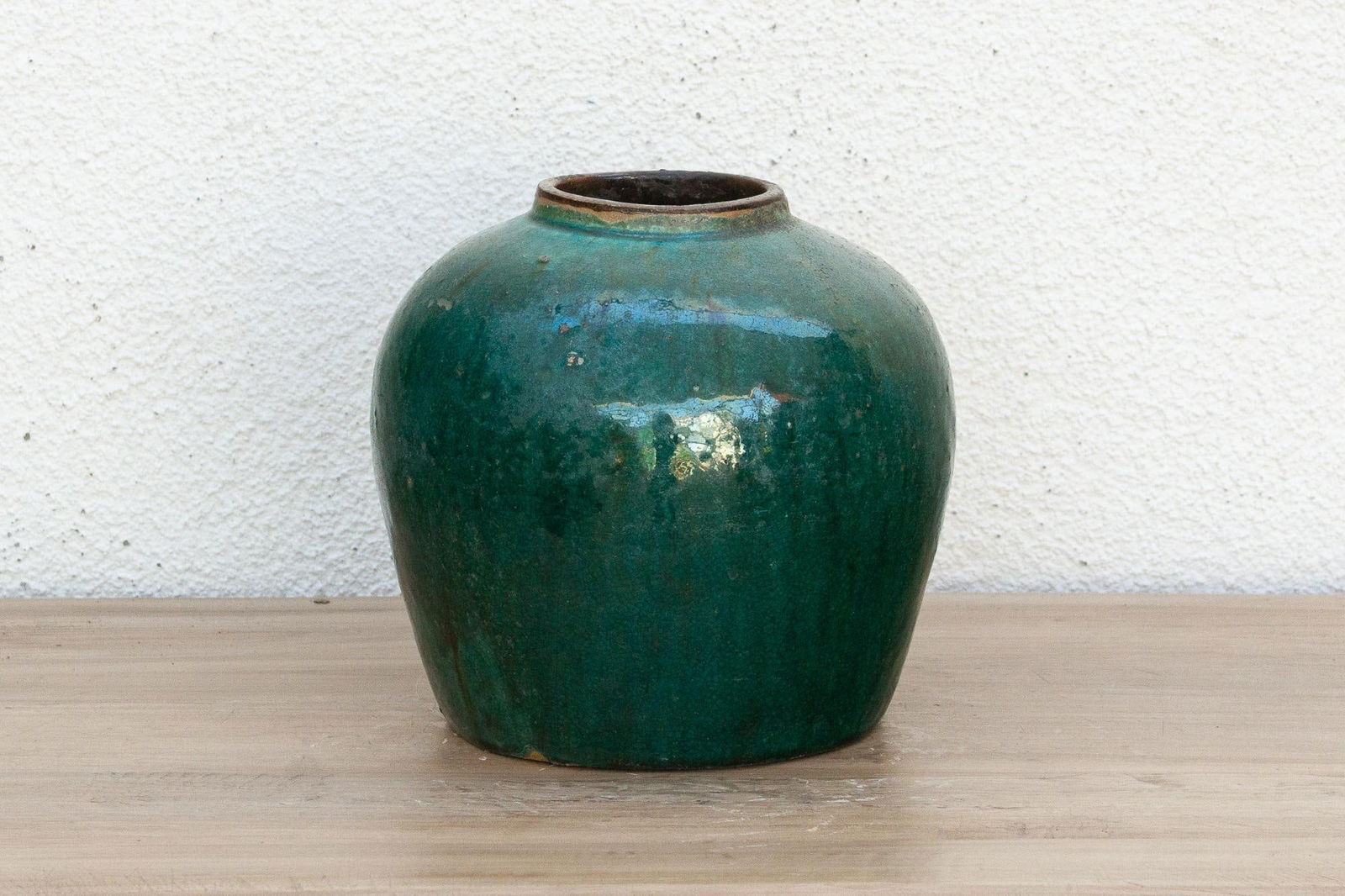 Lush Fern Glazed Asian Vase - 3