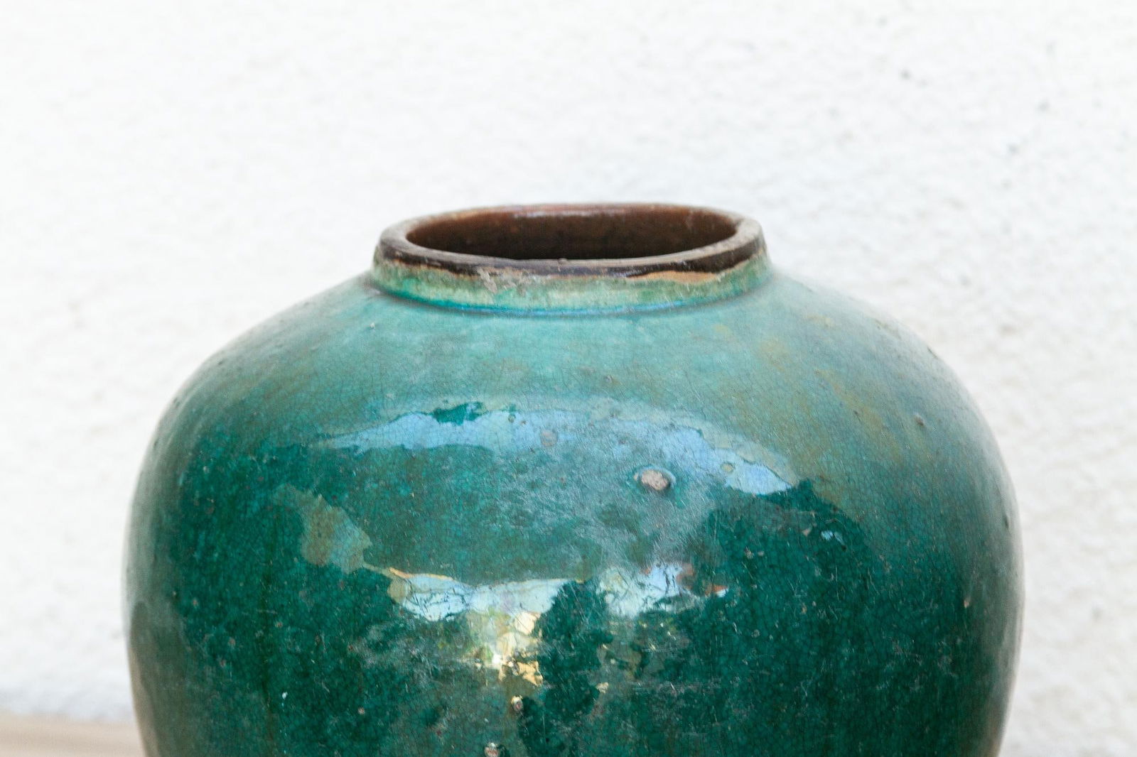 Lush Fern Glazed Asian Vase - 4