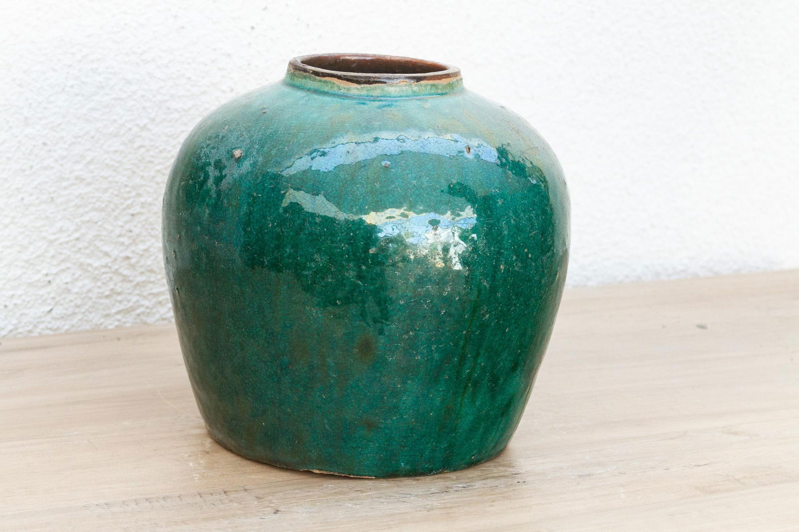 Lush Fern Glazed Asian Vase - 5