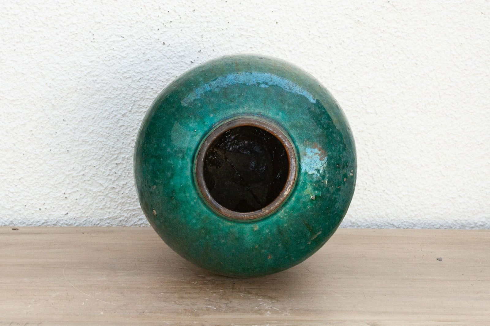 Lush Fern Glazed Asian Vase - 7