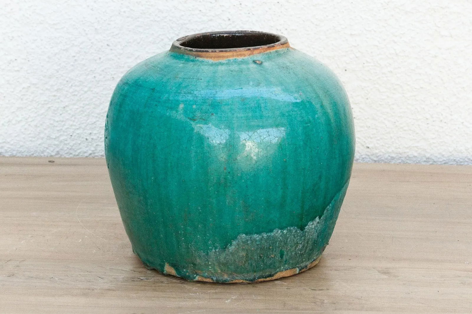 Aqua Lagoon Glazed Vase - 4