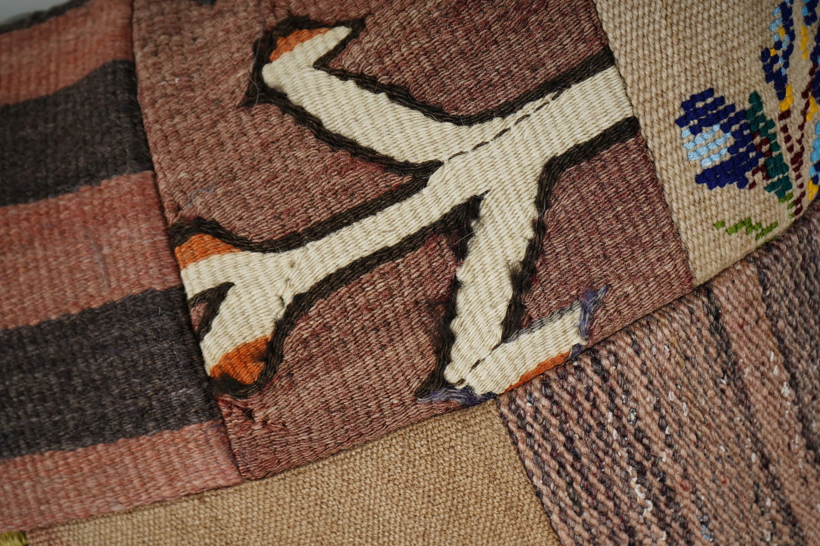 Turkish Kilim Patchwork Cushion - A Pair - 4