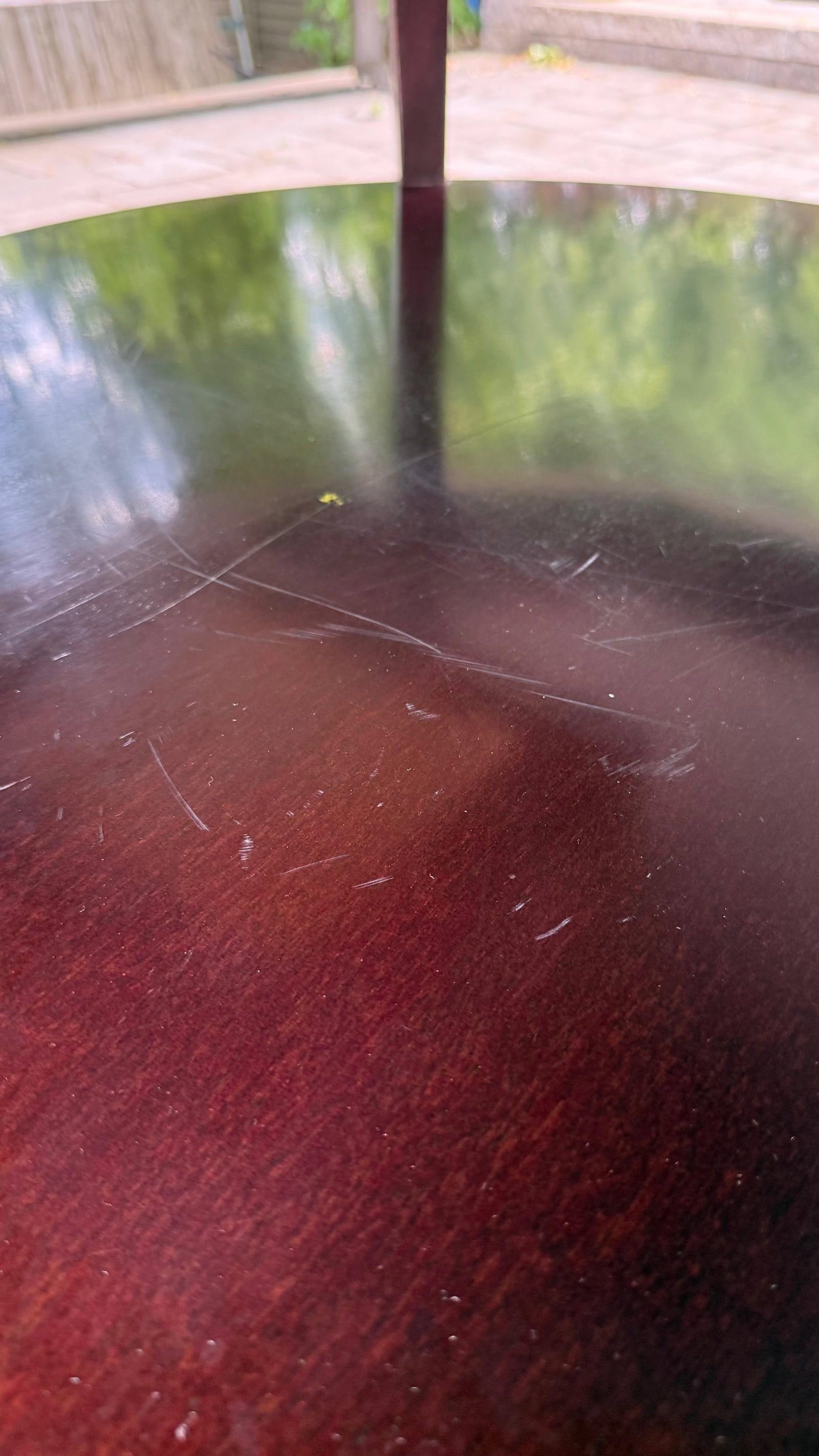 Barbara Barry for Baker Fluted Edge Mahogany Round Entry Table - 9