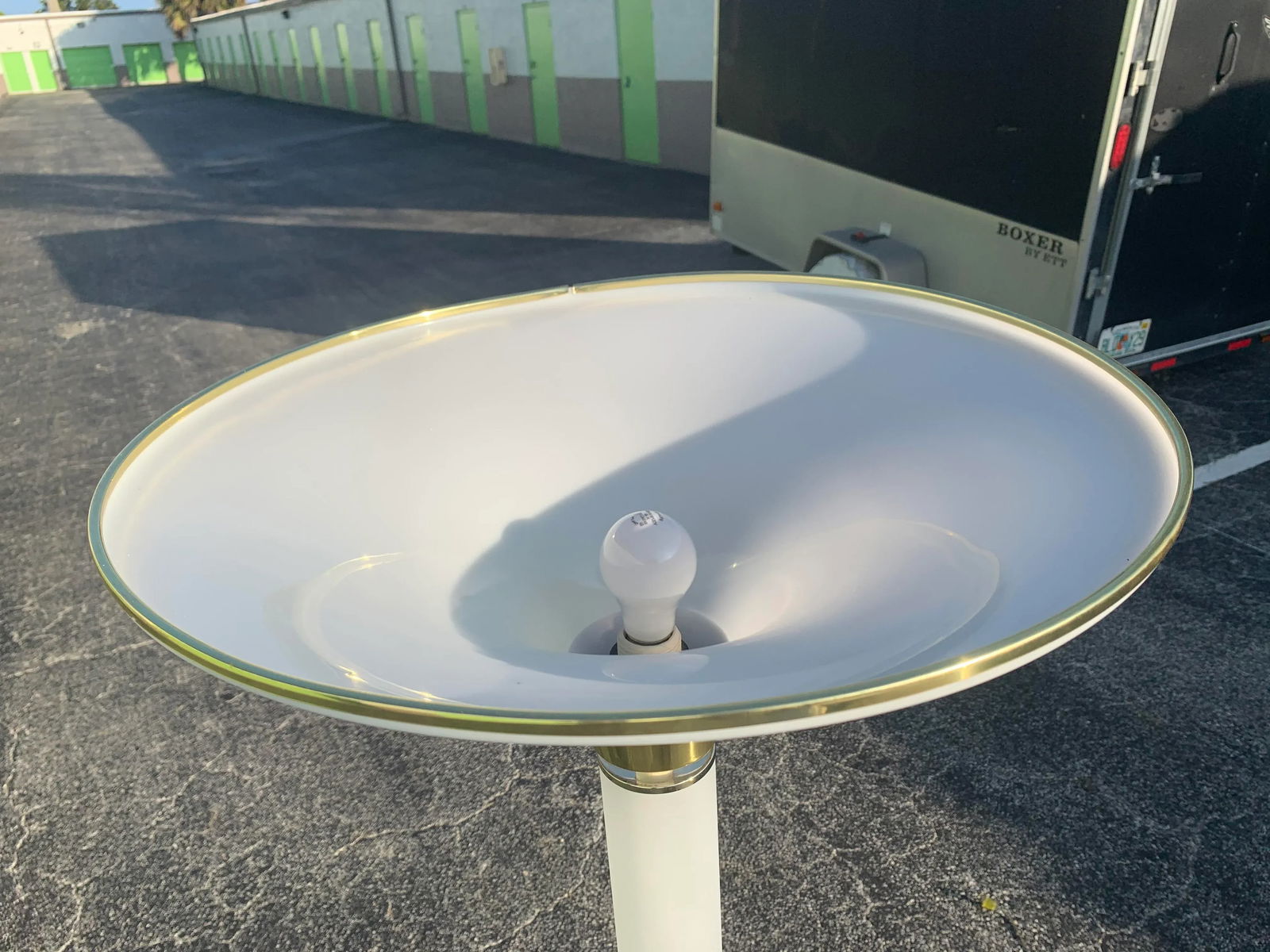 Frosted Lucite Torchiere Floor Lamp - 4