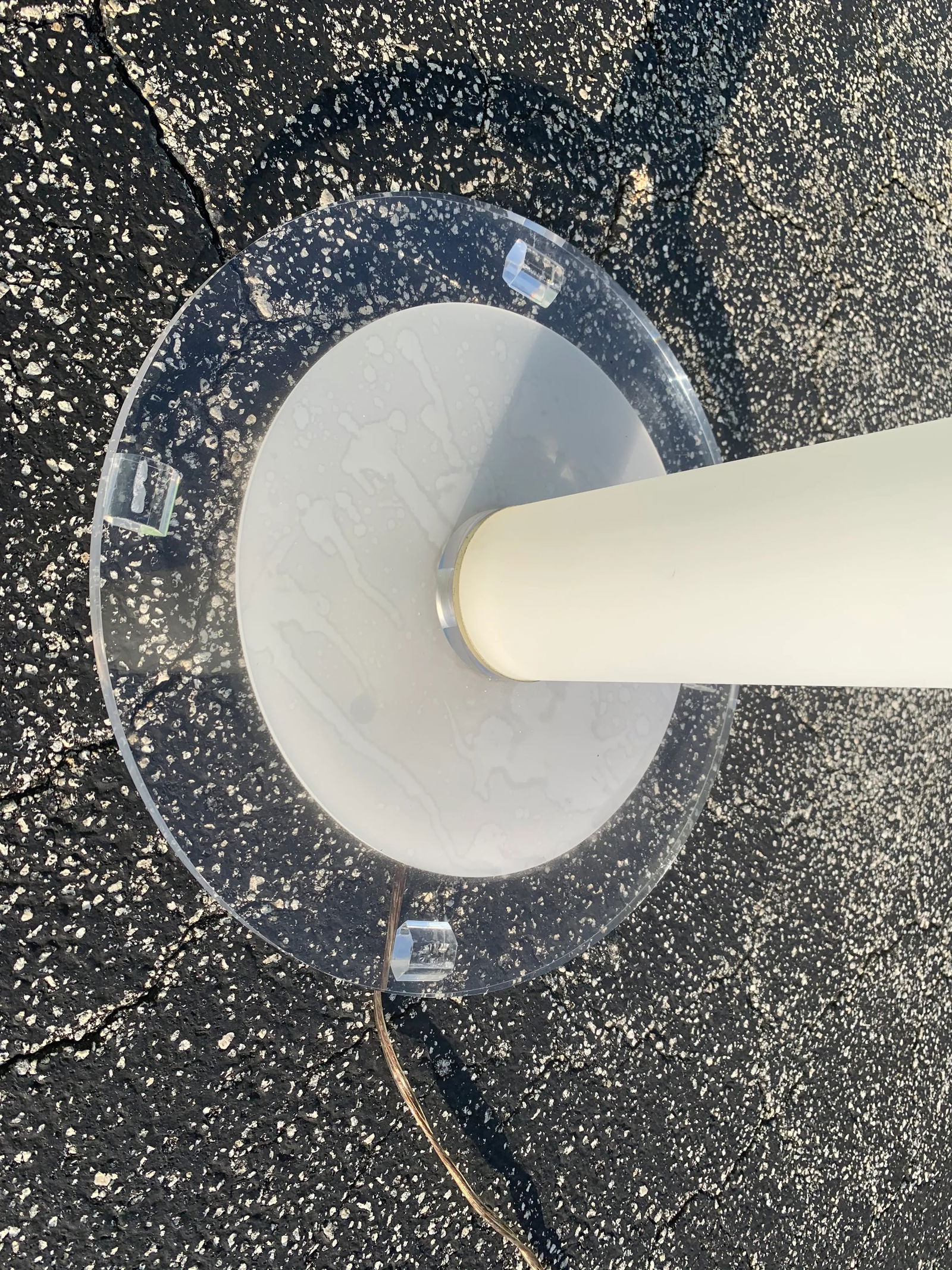 Frosted Lucite Torchiere Floor Lamp - 6