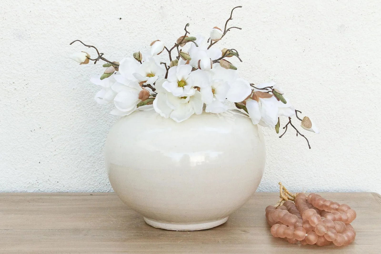 Serene Oriental Large Porcelain White Vessel - 2