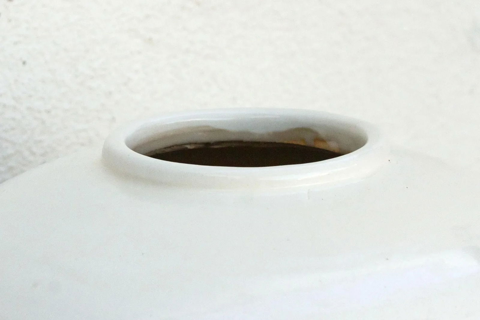 Serene Oriental Large Porcelain White Vessel - 3