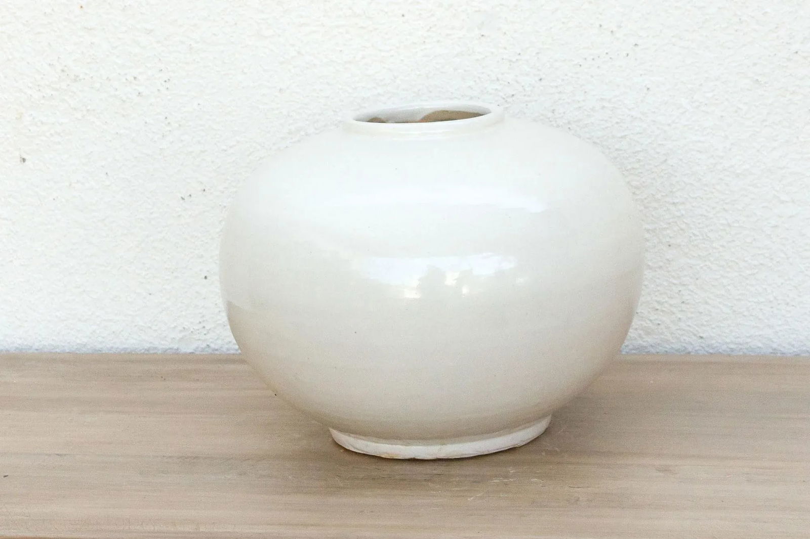 Serene Oriental Large Porcelain White Vessel - 5