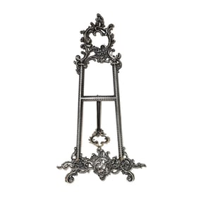 Late 20th Century Silver Plated Bronze Italian Easel