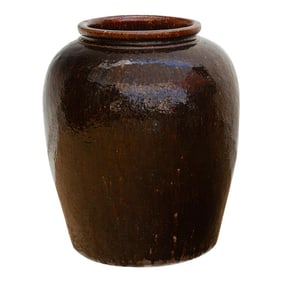 Monumental Antique Brown Spice Trader Vessel