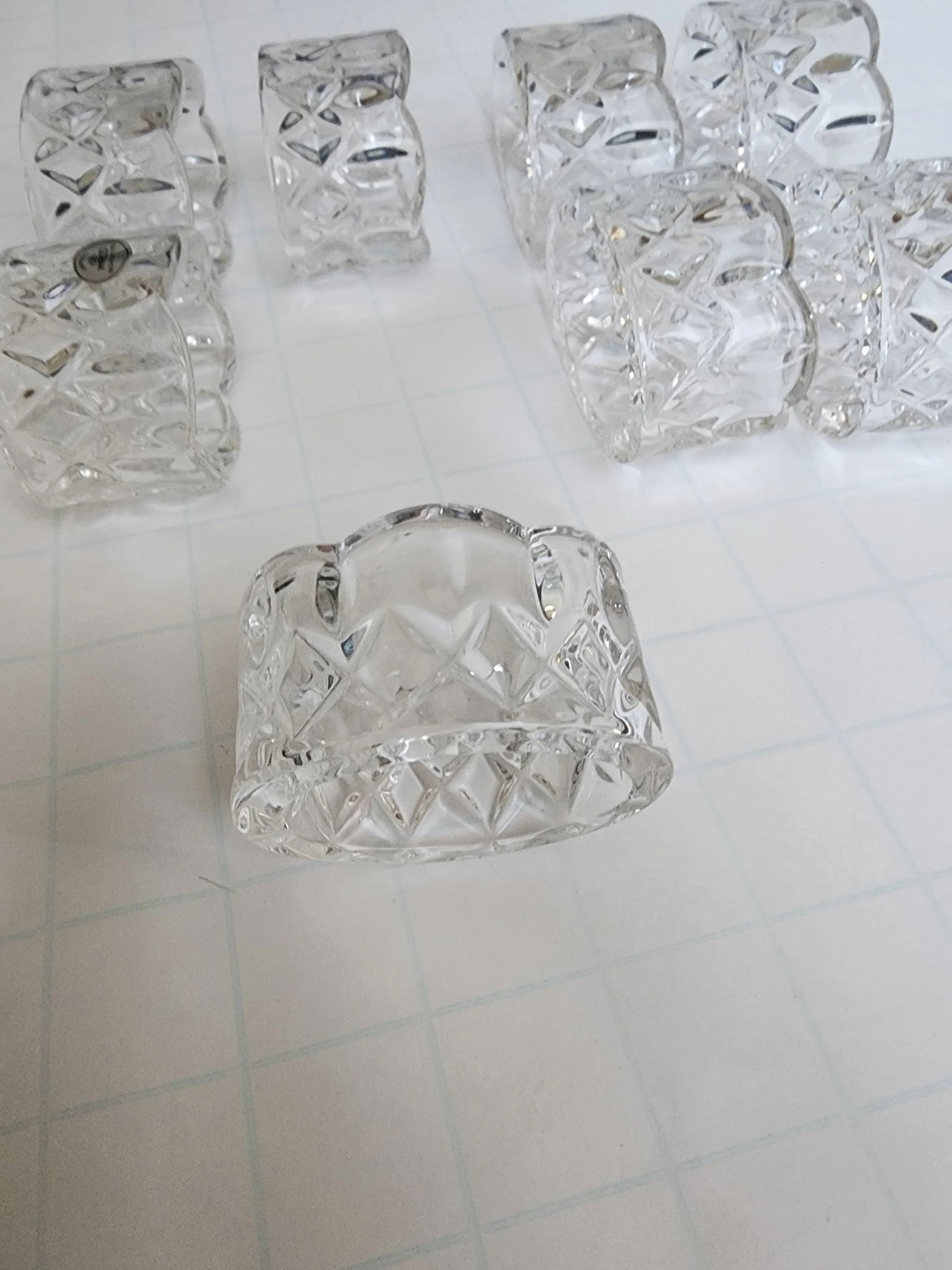 Gorham Crystal Napkin Rings - 4