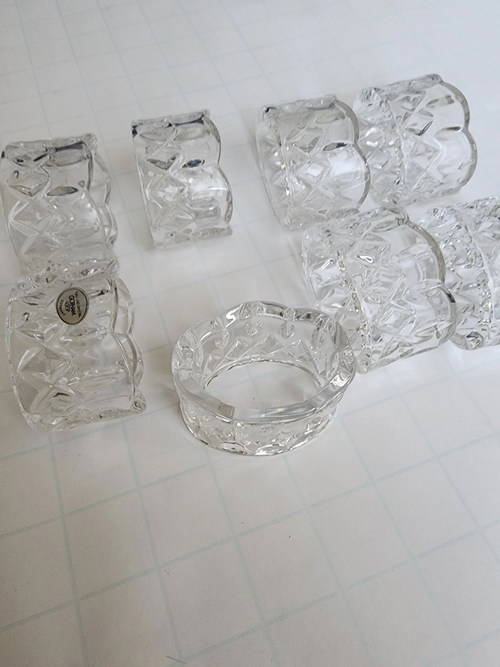 Gorham Crystal Napkin Rings - 5