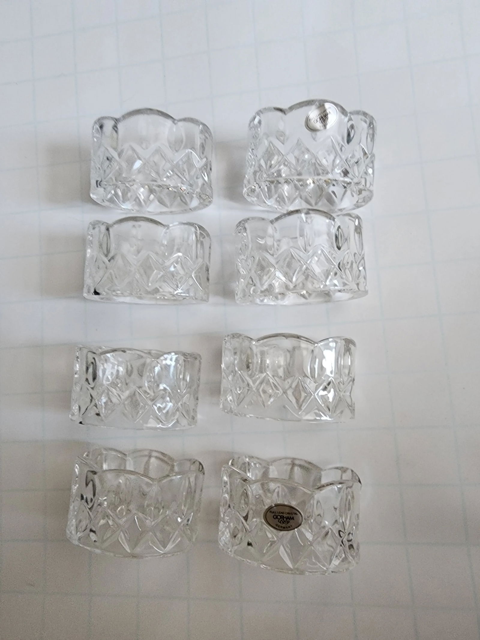 Gorham Crystal Napkin Rings - 6