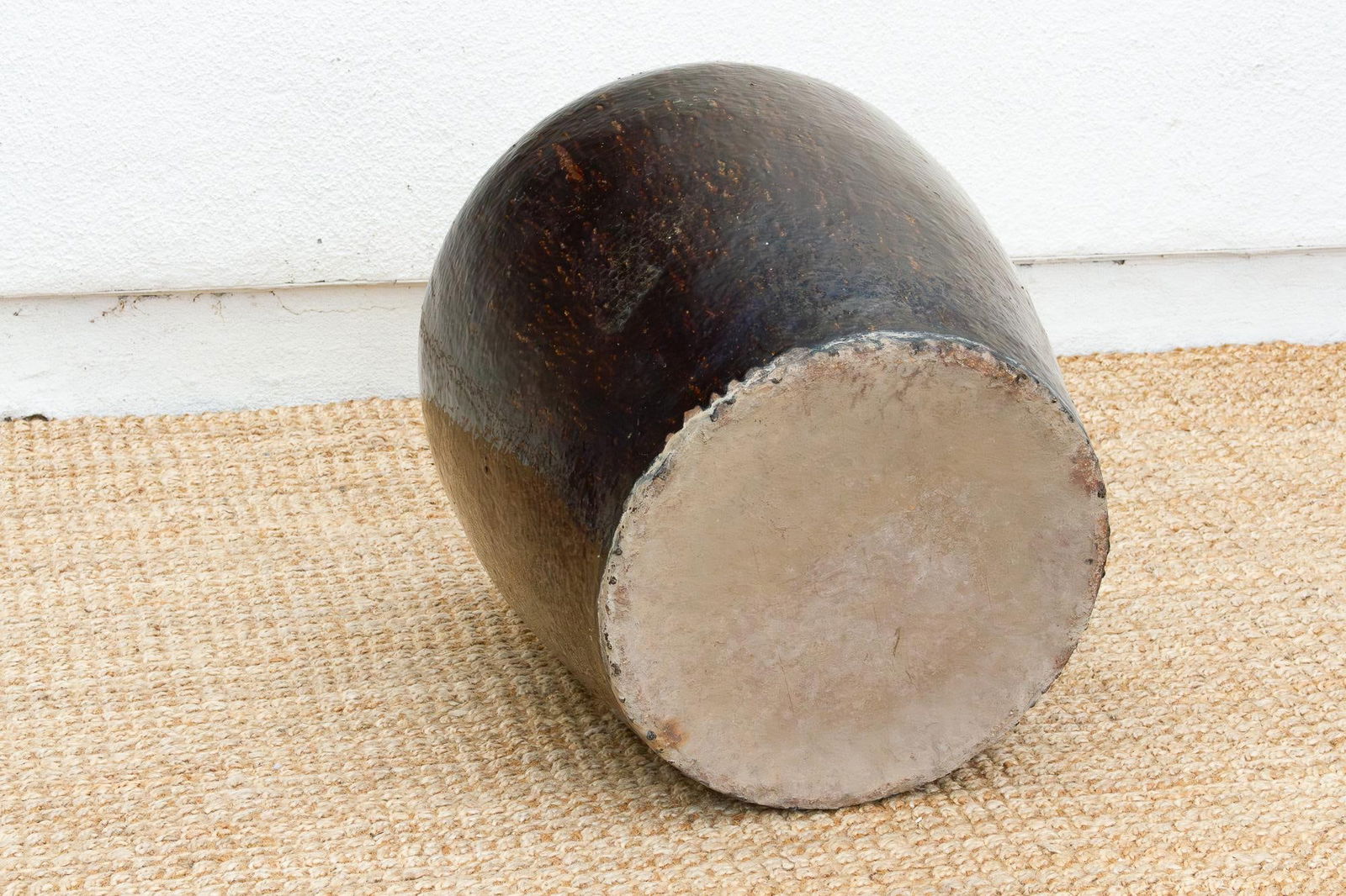 Antique Asian Martaban Planter With Cacao Brown Patina - 6