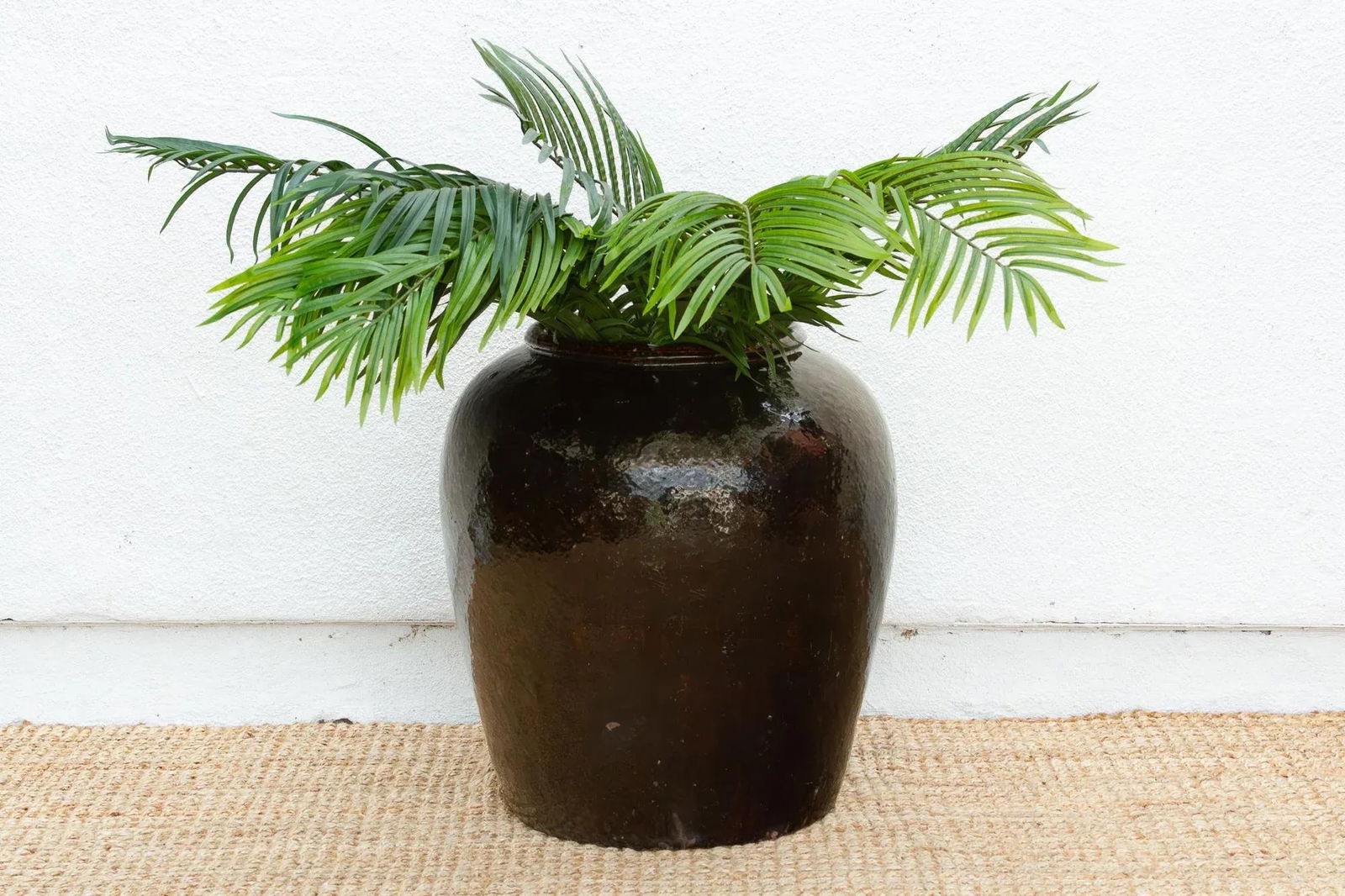 Large Caramel Glaze Martaban Jar - 2