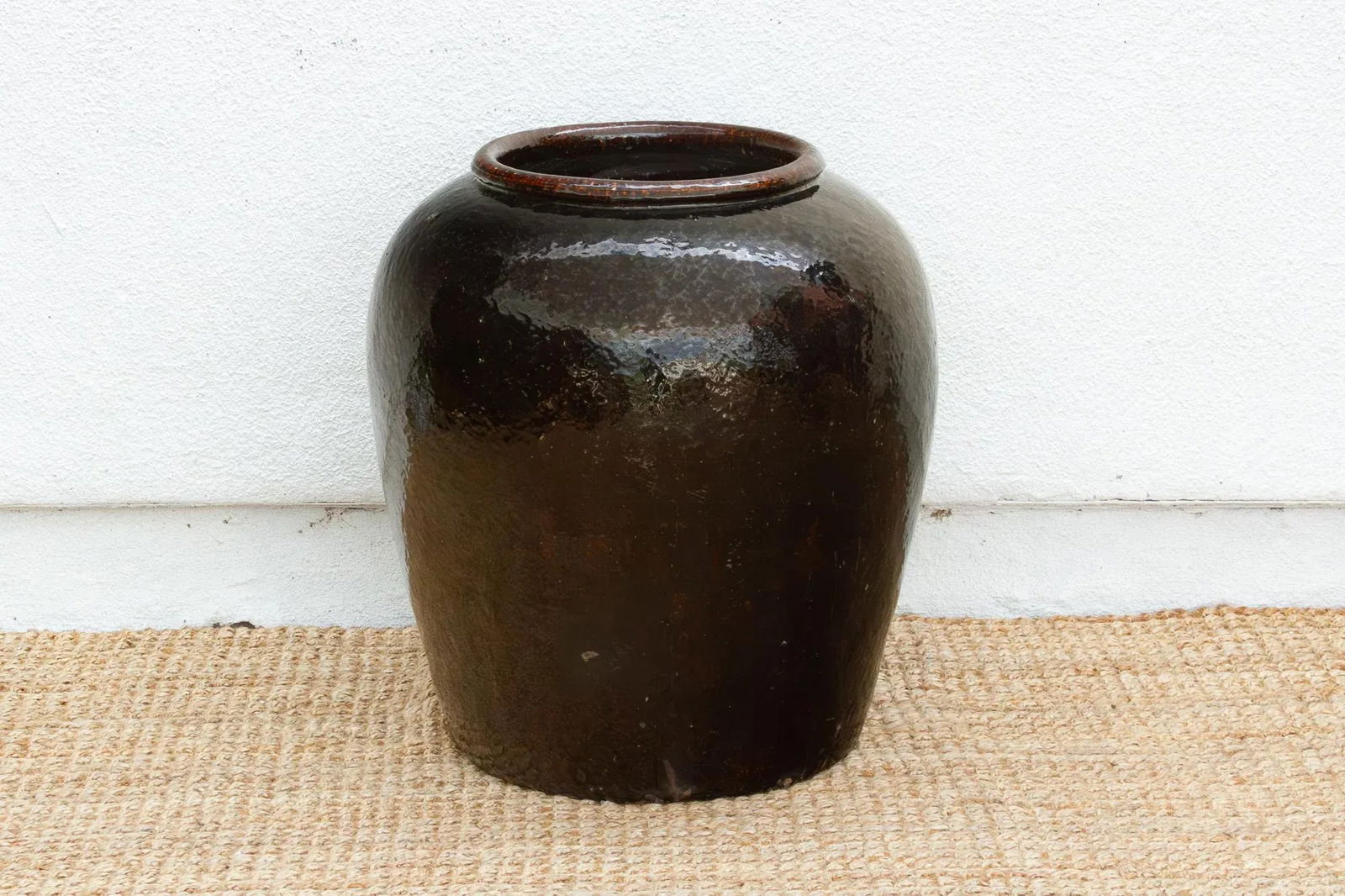 Large Caramel Glaze Martaban Jar - 3