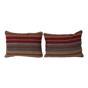 Striped Kilim Cushion Cover - A Pair