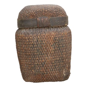 Antique Rustic Charming Woven Basket