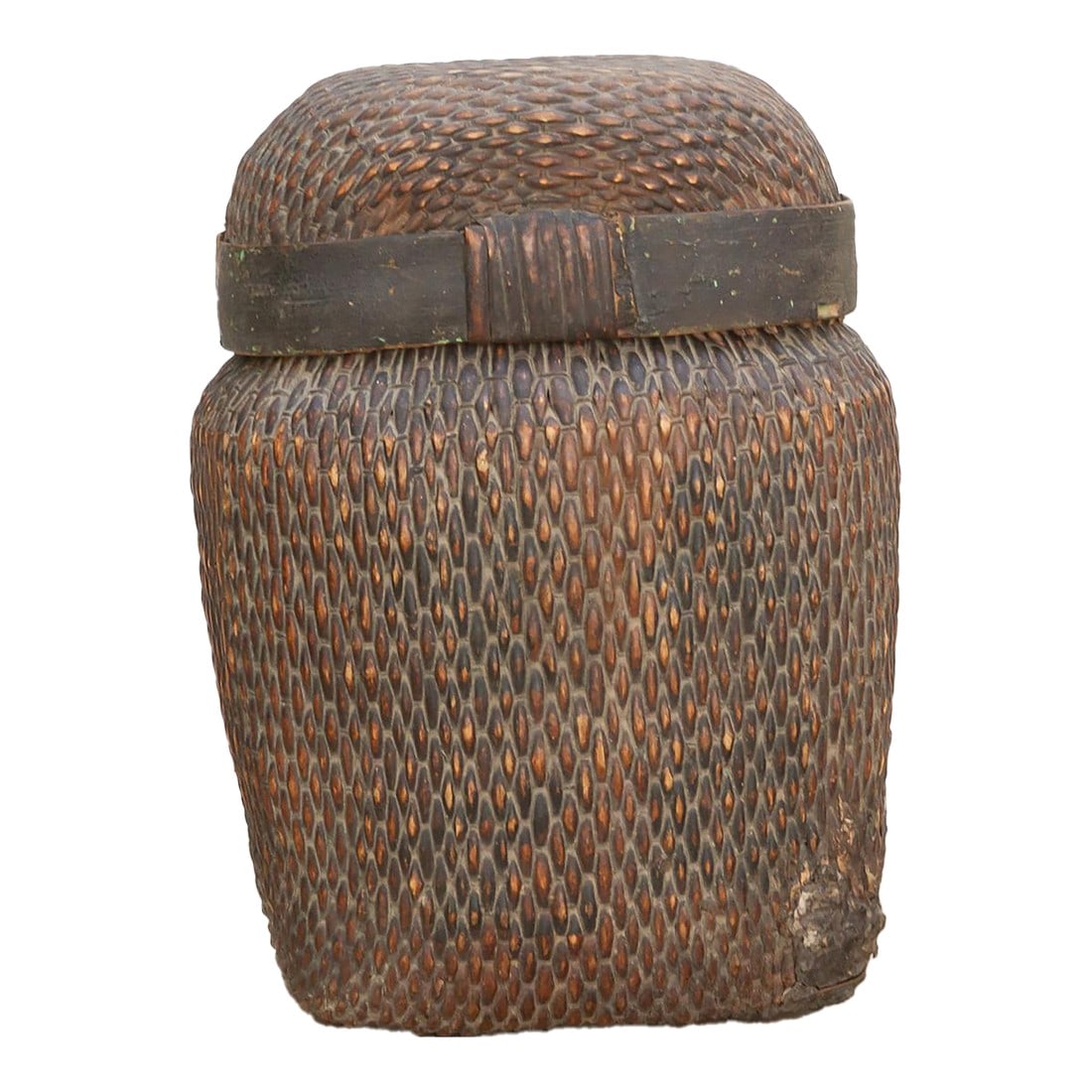 Antique Rustic Charming Woven Basket (1 of 7)