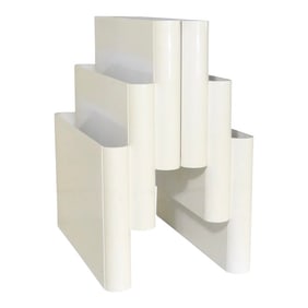 1970s Post Modern Space Age Italian Design Plastic Magazine Rack by Stoppino for Kartell