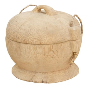 Bleached Wood Antique Food Basket