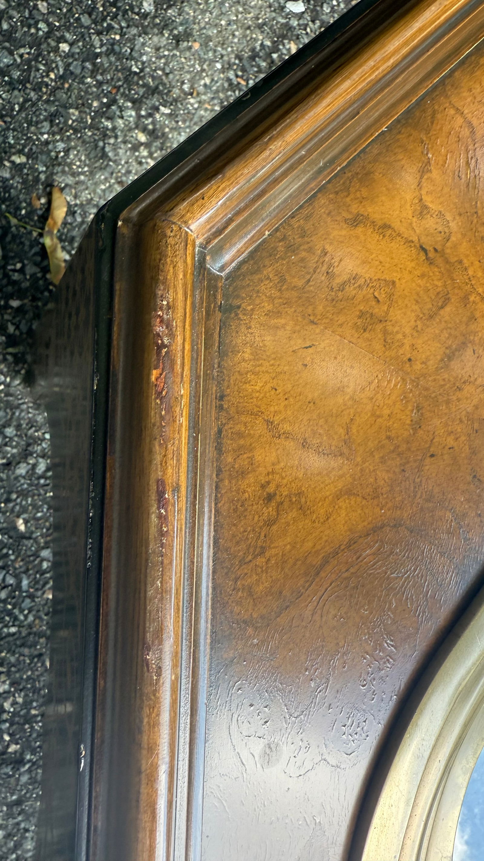 1980s Vintage Chinoiserie Octagonal Glass-Top Coffee Table With Floral Hand-Painting - 9