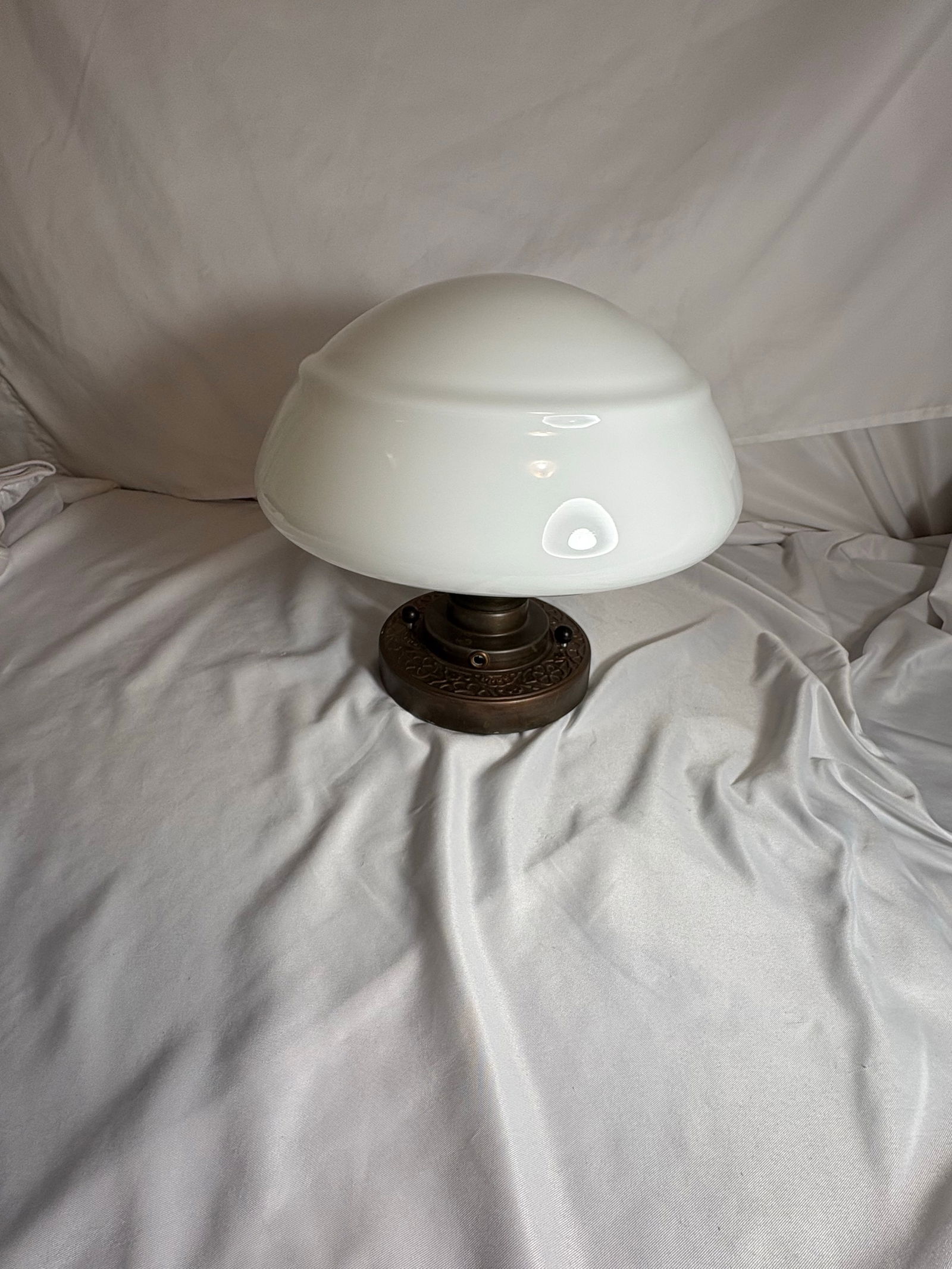 Vintage White Art Deco Ceiling Light - 4