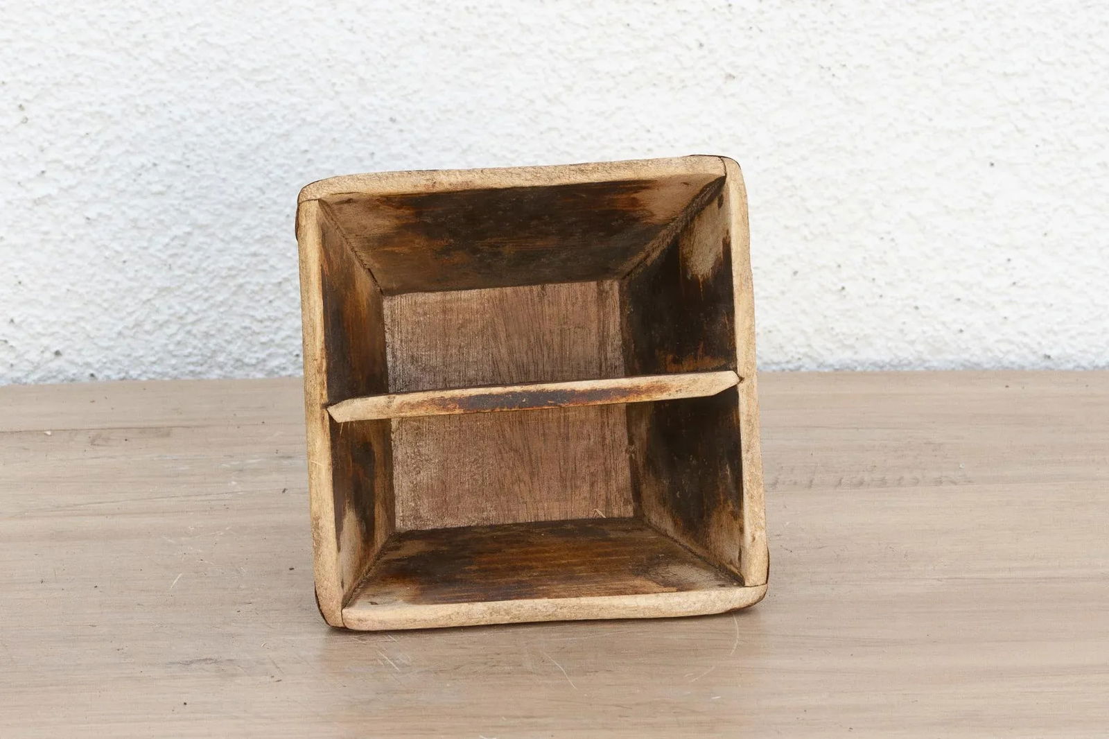 Distressed & Authentic Painted Grain Basket - 5