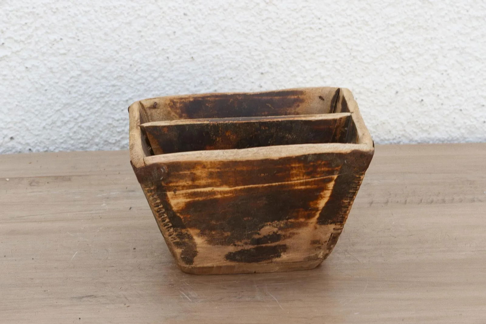 Distressed & Authentic Painted Grain Basket - 6