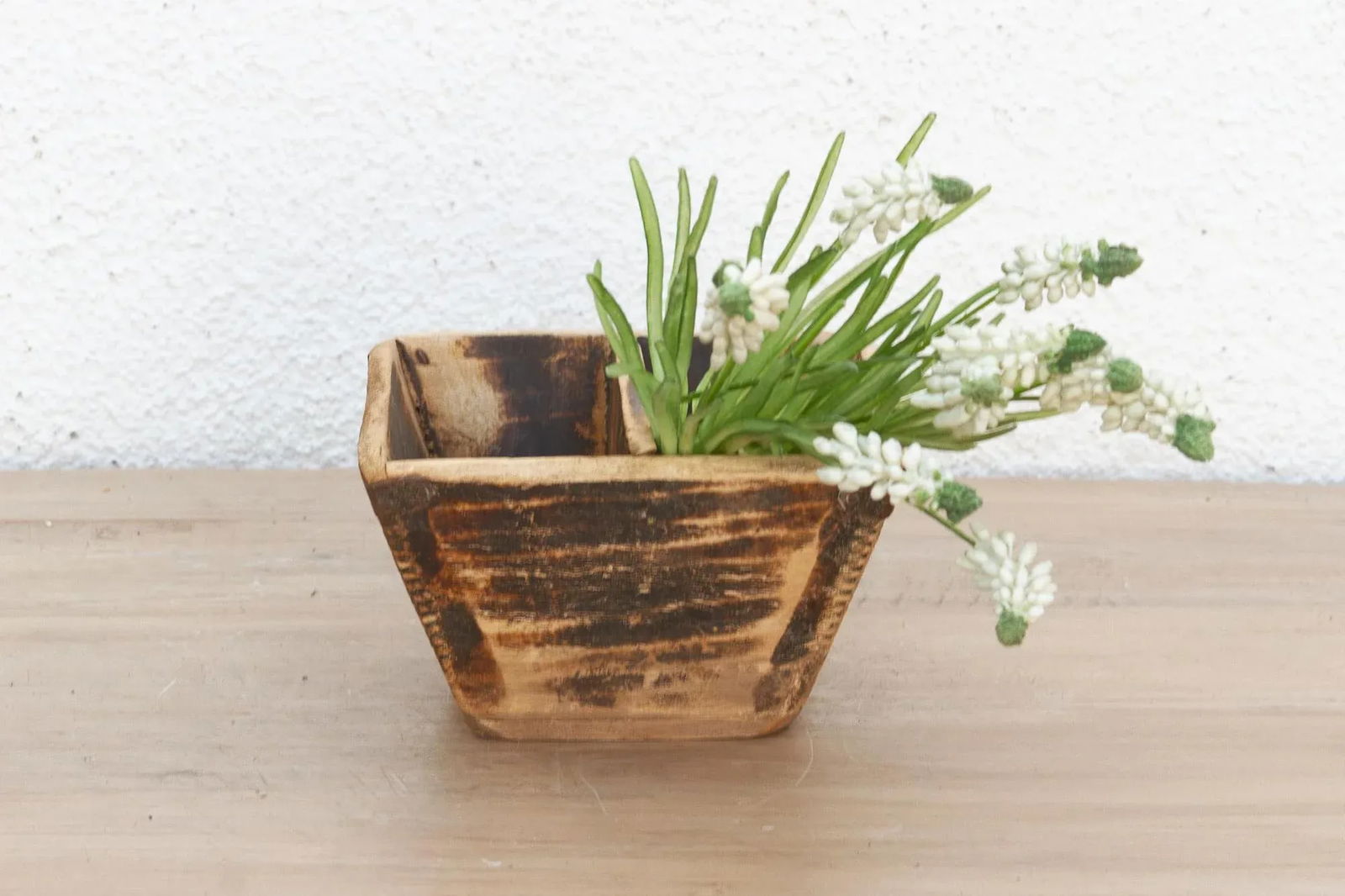 Distressed & Authentic Painted Grain Basket - 7
